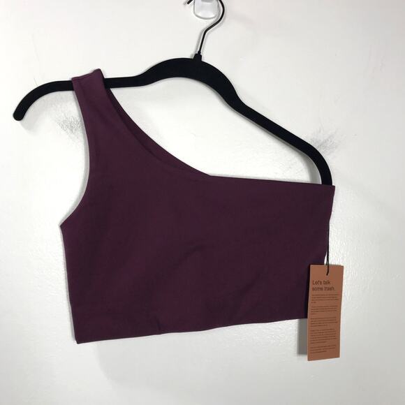 New Girlfriend Collective Women's Bianca Athletic One Shoulder Sports Bra Gym - Picture 2 of 9